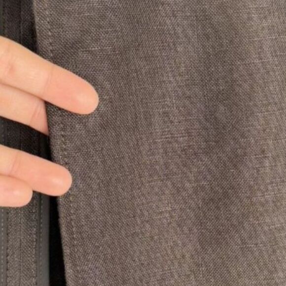 Talbots Petites 100% Pure Irish Linen Dark Brown, Open Front Jacket - Size P - Picture 7 of 10